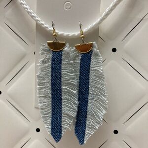 Denim earrings